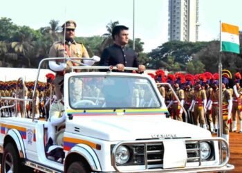 महाराष्ट्र राज्य स्थापना दिनाच्या मुख्य शासकीय समारंभाची रंगीत तालीम