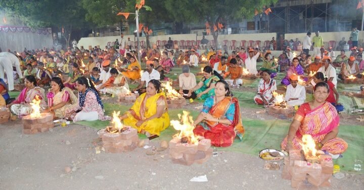 डॉ. हेगडेवार पटांगणात घुमला “जय श्रीरामांचा” नारा