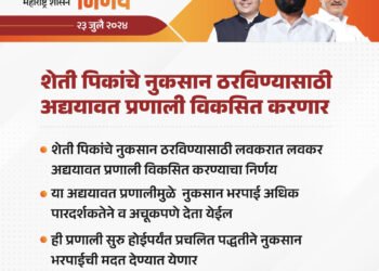 शेतीपिकांच्या नुकसान भरपाईसाठी मुख्यमंत्र्यांचा मोठा निर्णय..!