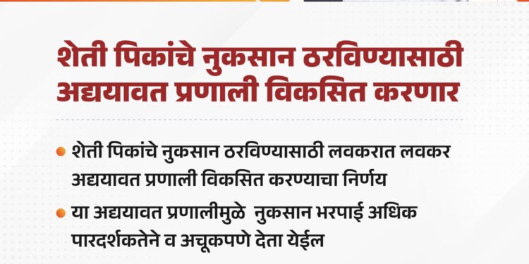 शेतीपिकांच्या नुकसान भरपाईसाठी मुख्यमंत्र्यांचा मोठा निर्णय..!