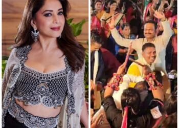 पुढच्या वर्षी दांडिया महोत्सवात माधुरी दीक्षितला आणणार.! पहा.. कोणी दिलं आश्वासन..!