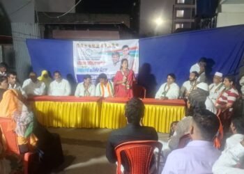 काँग्रेसचे उमेदवार चेतन नरोटे यांच्या प्रचारार्थ पद यात्रेस प्रतिसाद