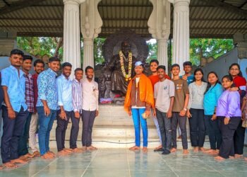 शिवप्रताप दिन व वर्धापन दिनानिमित्त शिवस्मारक येथे छत्रपती शिवाजी महाराजांना मानवंदना