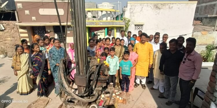 तहानलेल्या रहिवासींसाठी ‘राष्ट्रवादी’च्या वतीने बोअरवेल ; प्रभाग पाचमध्ये उपक्रम