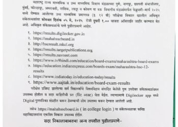 बारावीचा निकाल उद्या जाहीर होणार..!