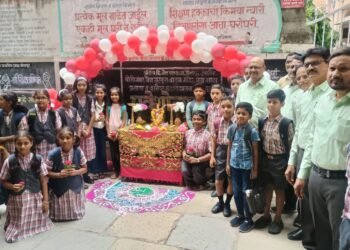 जैन गुरुकुलात उत्साही वातावरणात प्रवेशोत्सव साजरा