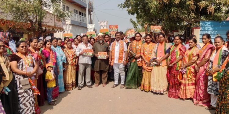 रामवाडीतील गैबीपीर नगरात भाजप उमेदवारांची पदयात्रा, प्रभाग २२ मध्ये प्रचाराला वेग