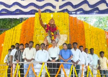 भीमशक्ती संघटनेतर्फे साहित्यरत्न अण्णाभाऊ साठे यांची जयंती उत्साहात साजरी…